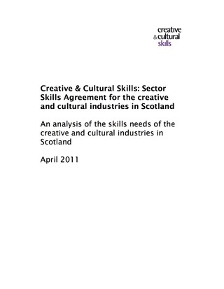 Sector Skills Agreement for the Creative and Cultural Industries