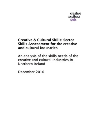 Sector Skills Assessment for the Creative and Cultural Industries