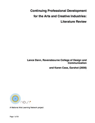 Continuing Professional Development for the Arts and Creative Industries